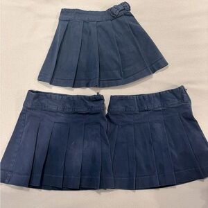 The children’s place girls uniform skirts navy blue size 5 set of 3 multipack